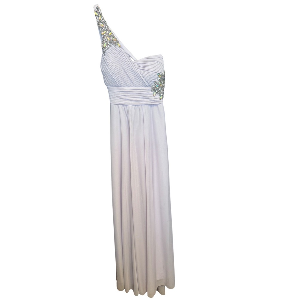 Sequin Hearts Lavender One Shoulder Embellished Formal Gown Dress Size‎ 5